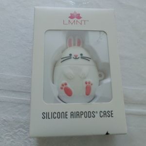 LMNT 3D White Pink Bunny Rabbit AirPods Case